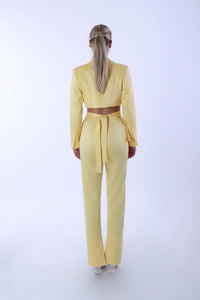 Cropped-back cutout jacket