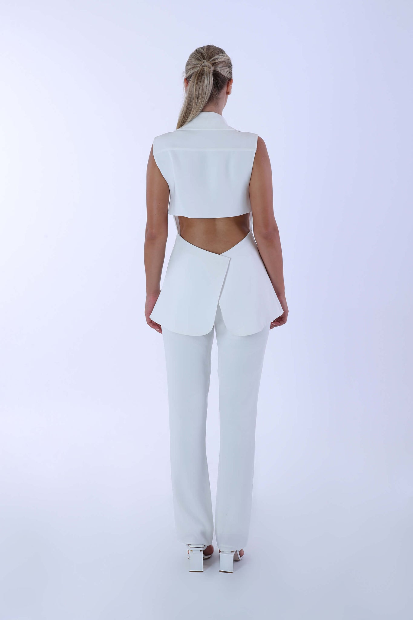 Straight white pants