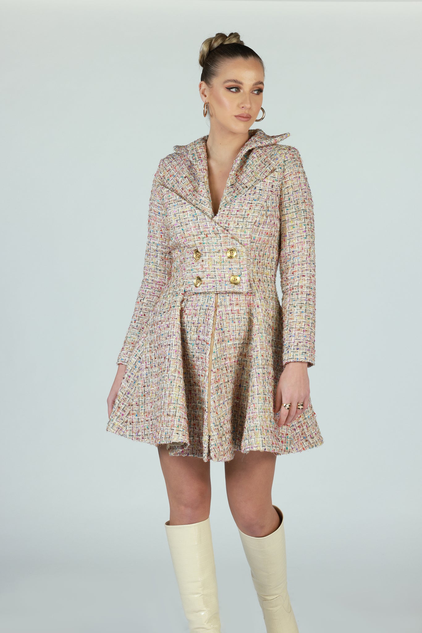 Coat tweed dress