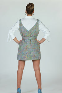 Mini tweed vest dress