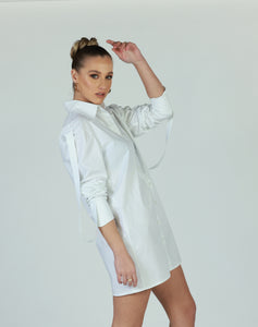 White shirt with straps
