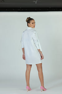 White shirt with straps